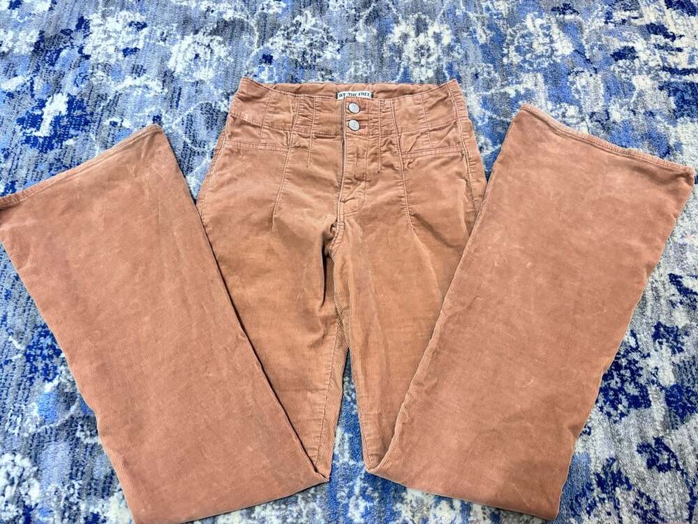 We The Free Free People Brown Corduroy Flare Pants Size 26